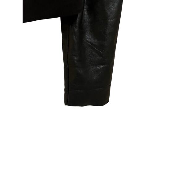 J Brand Woman's Noir Red Denim Jacket With Lamb Leather Sleeves Size Medium - Picture 6 of 6